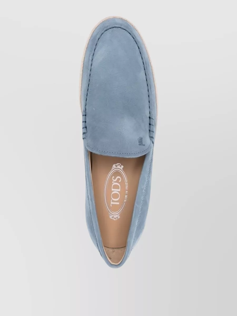 Tod's Round Toe Loafers Espadrille Sole