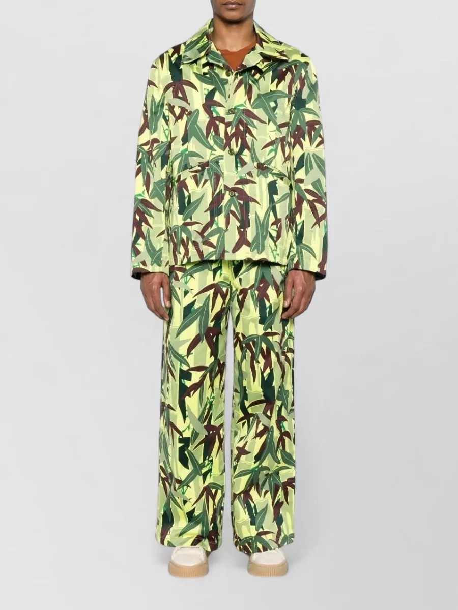 Kenzo Cotton Wide-Leg Trousers