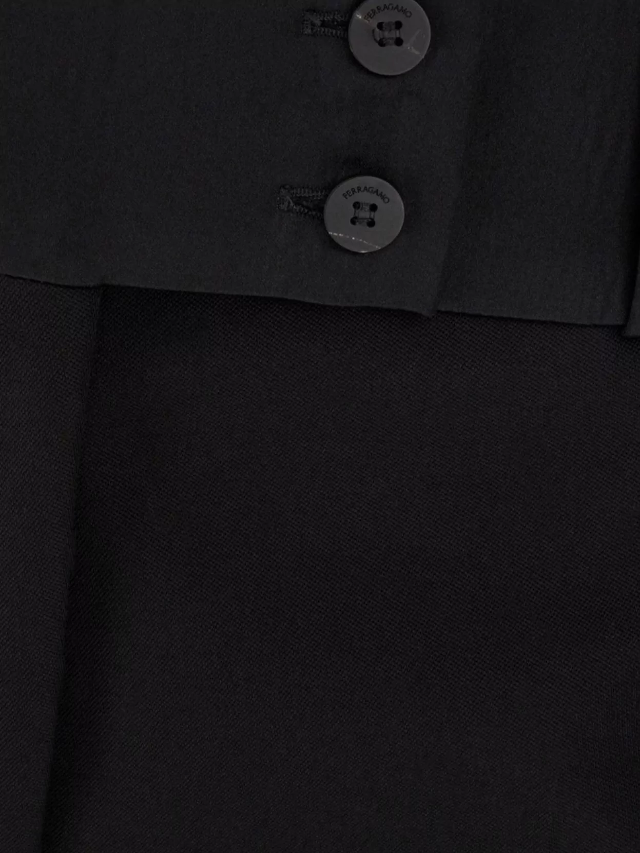 Shop Ferragamo Wool Trousers With Belt Loops And Button Detail