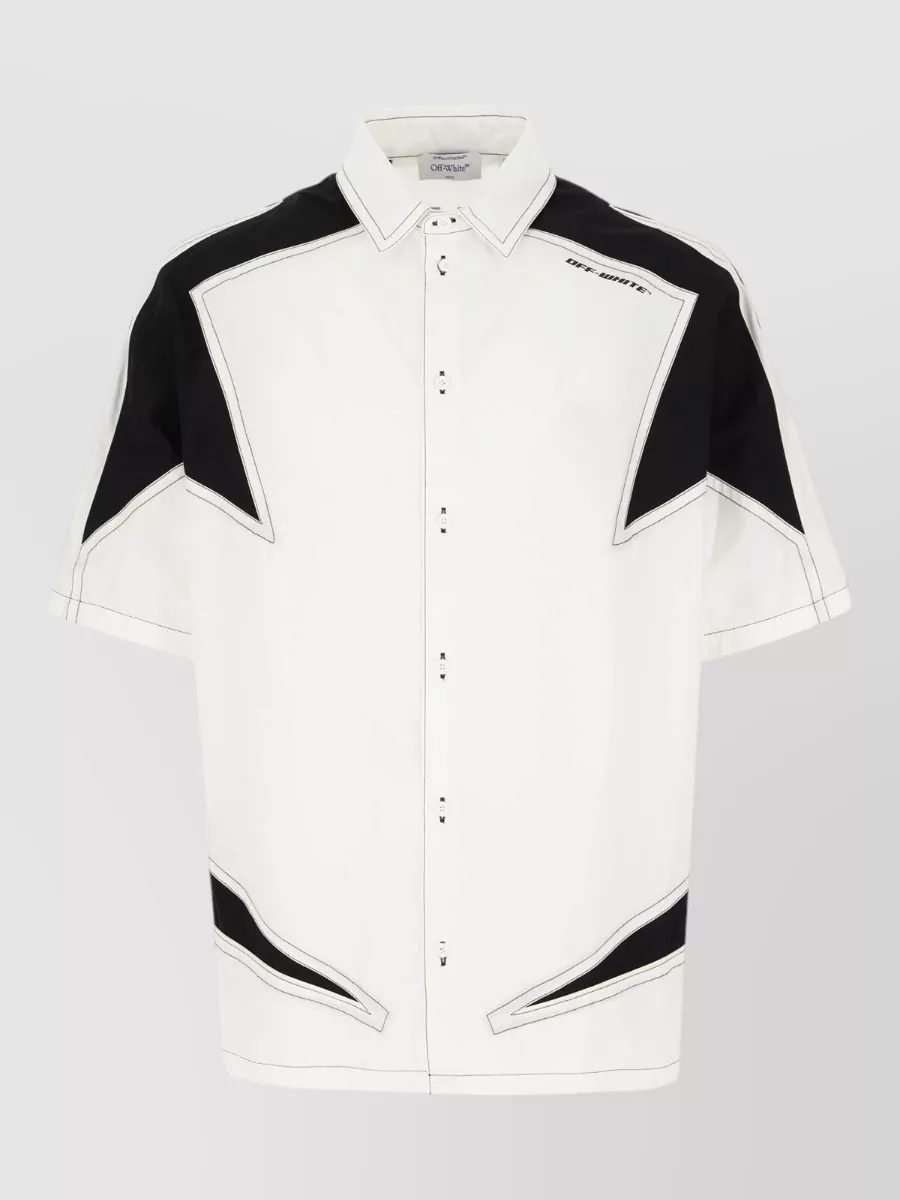 Off-White two-tone bowling shirt
