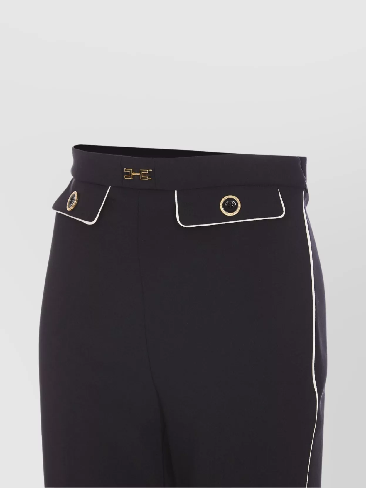 Elisabetta Franchi Tailored Trousers With Piping And Buttons