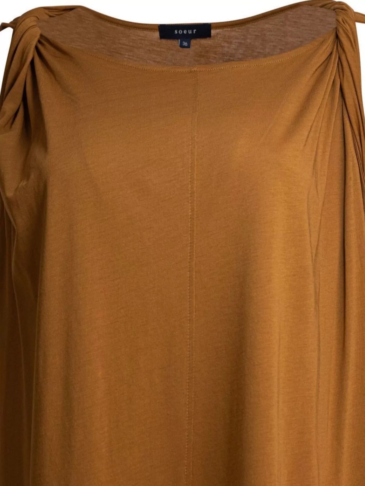 Soeur Shoulder Detail Gathered Midi Length Relaxed Silhouette