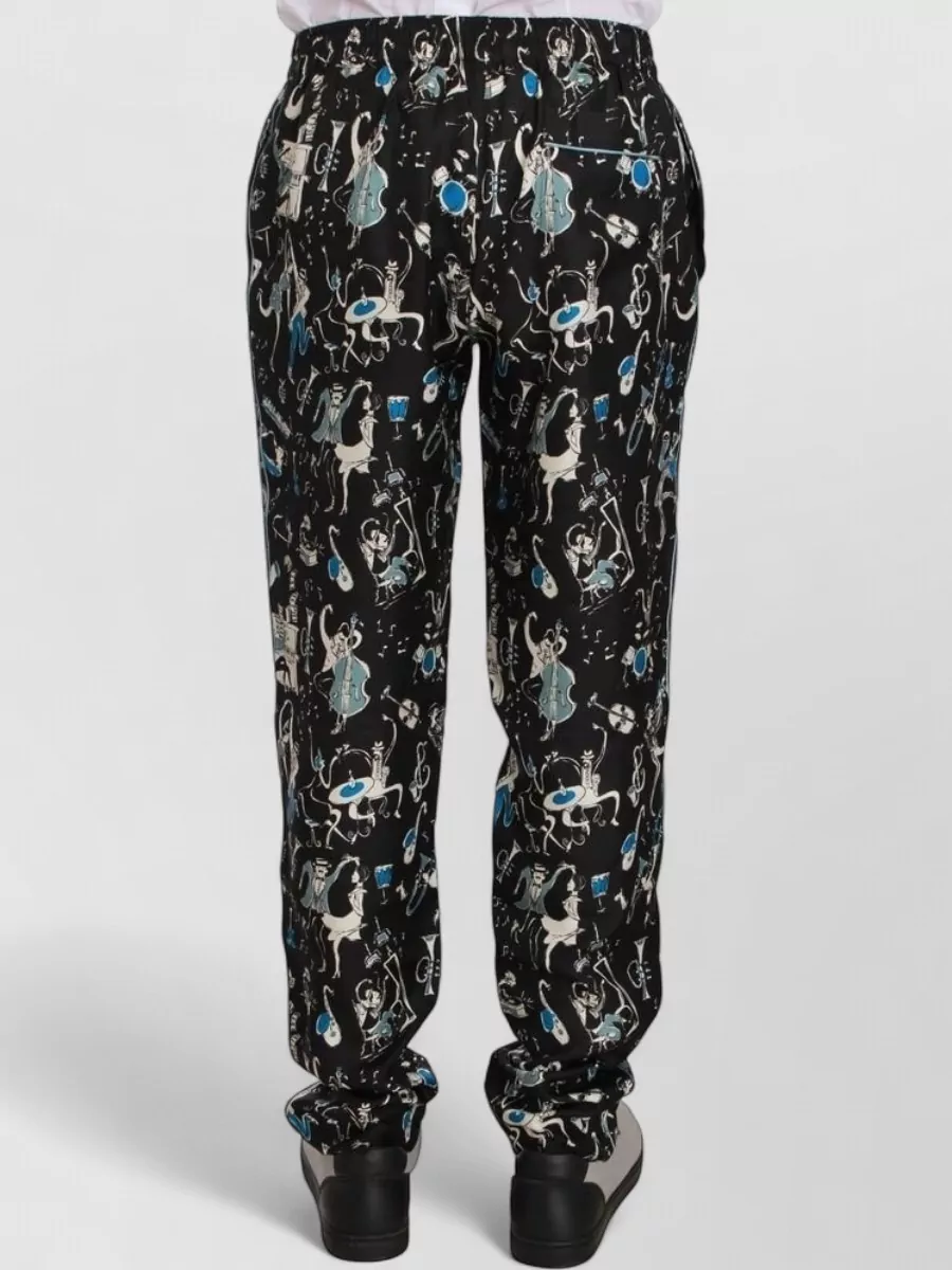 Dolce&Gabbana Silk Printed Lounge Track Pants