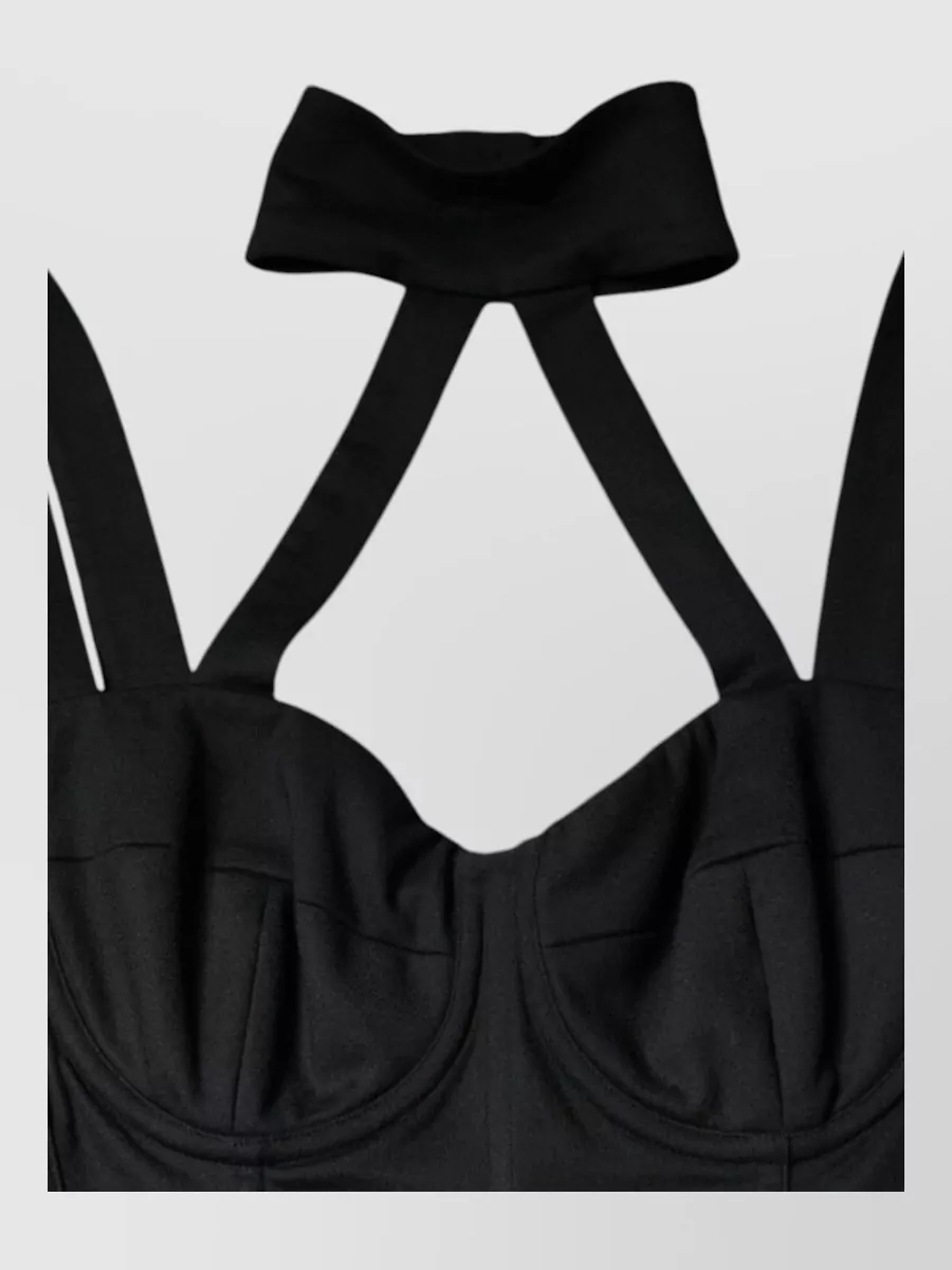 Dolce&Gabbana Cutout Sleeveless High-Neck Mini Dress