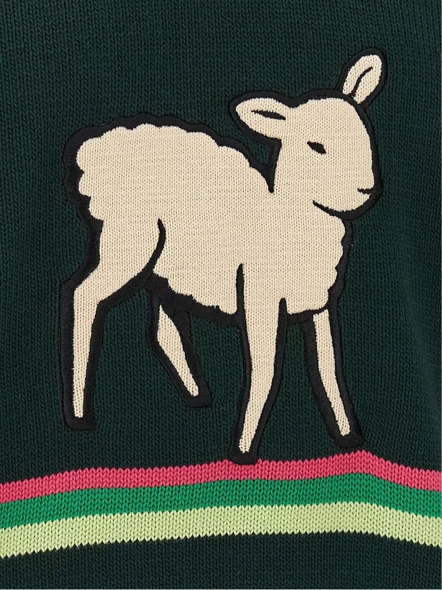 Jw Anderson Striped Sheep Cotton Jumper