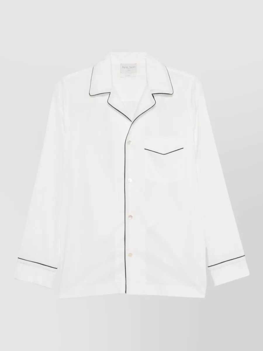 Forte Forte Cotton long-sleeve pajama shirt