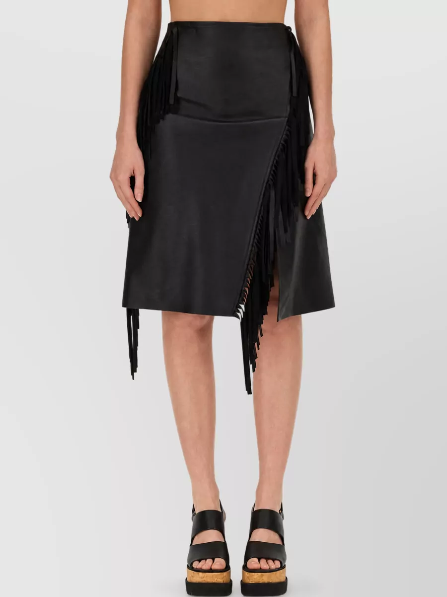 Stella Mccartney Fringed asymmetric skirt