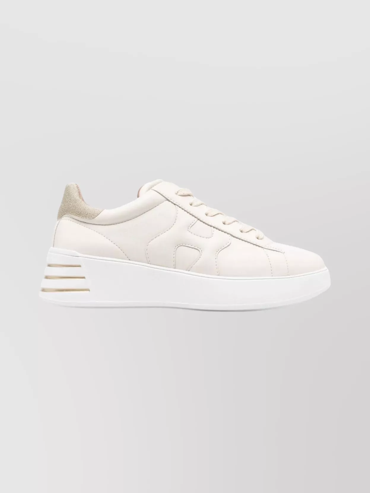 Hogan Sneakers With Flat Sole And Round Toe In White