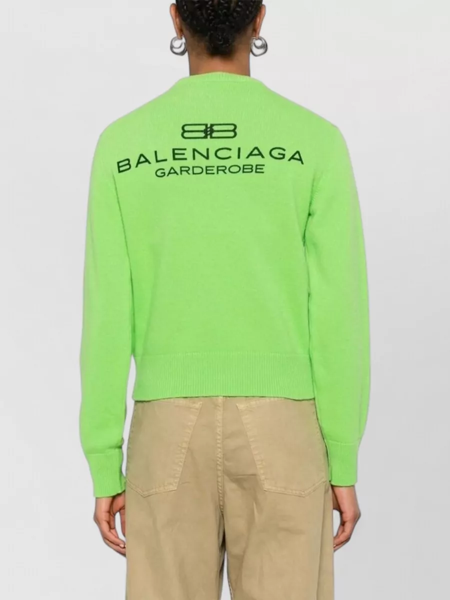 Balenciaga Logo Wool Crew Neck Jumper