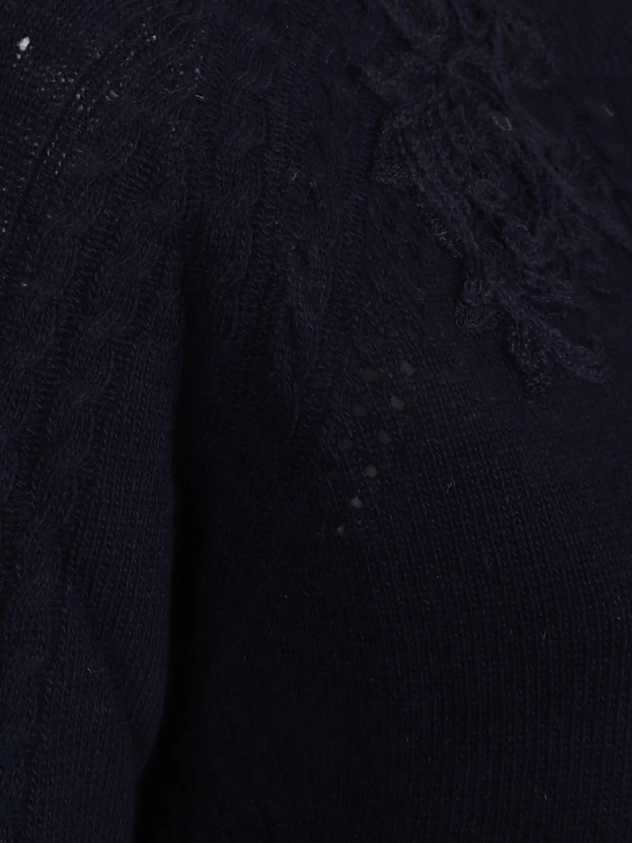 Ermanno Scervino Cable Knit High Neck Sweater