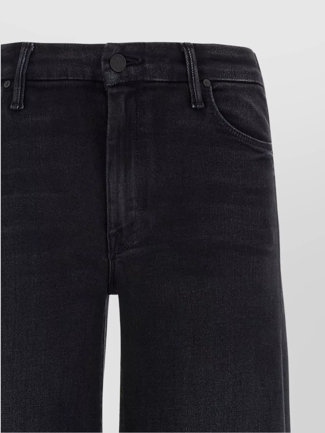 Mother Wide-Leg Denim Trousers With Belt Loops