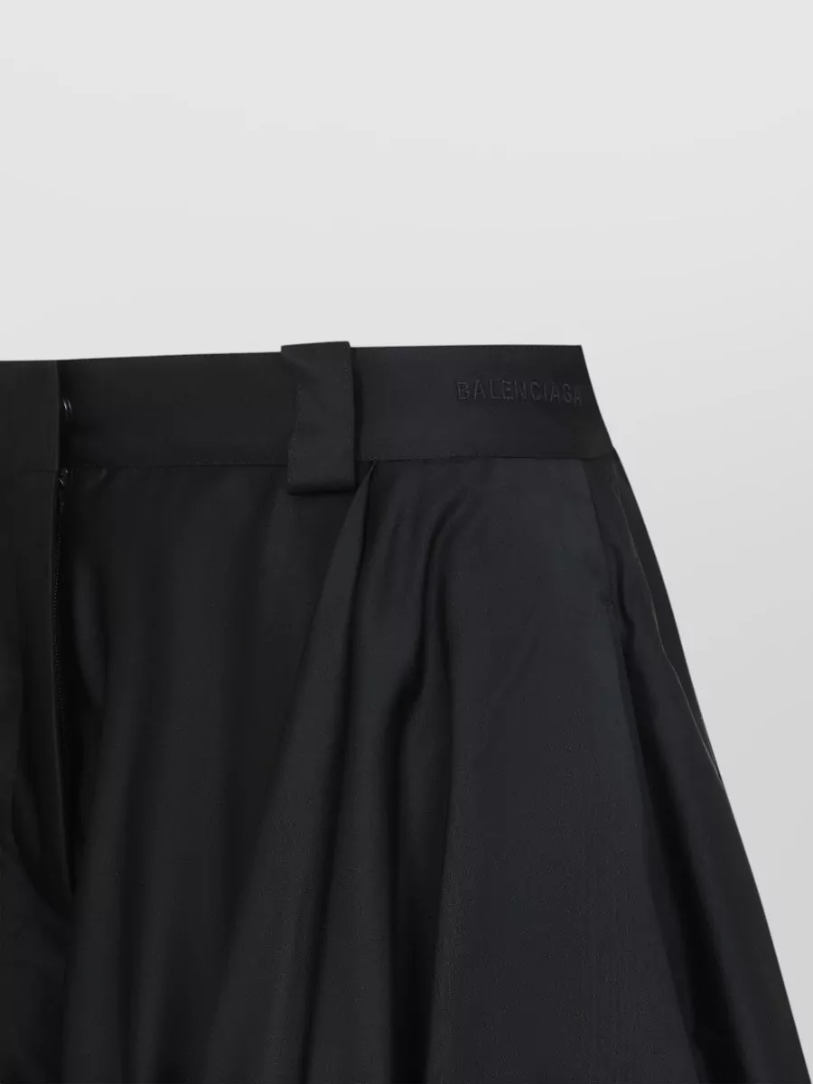 Balenciaga Silk Balloon Wide-Leg Bermuda Shorts