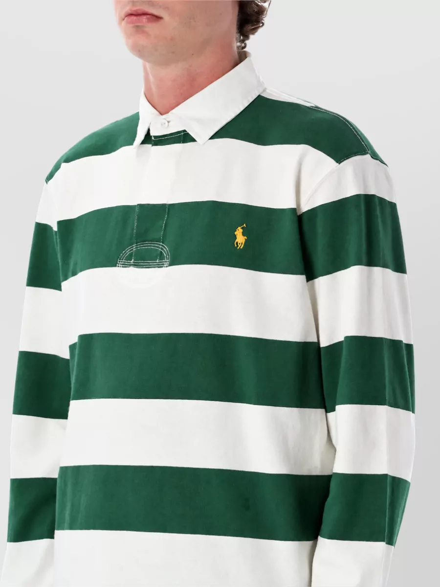 Polo Ralph Lauren Striped Cotton Rugby Polo Shirt