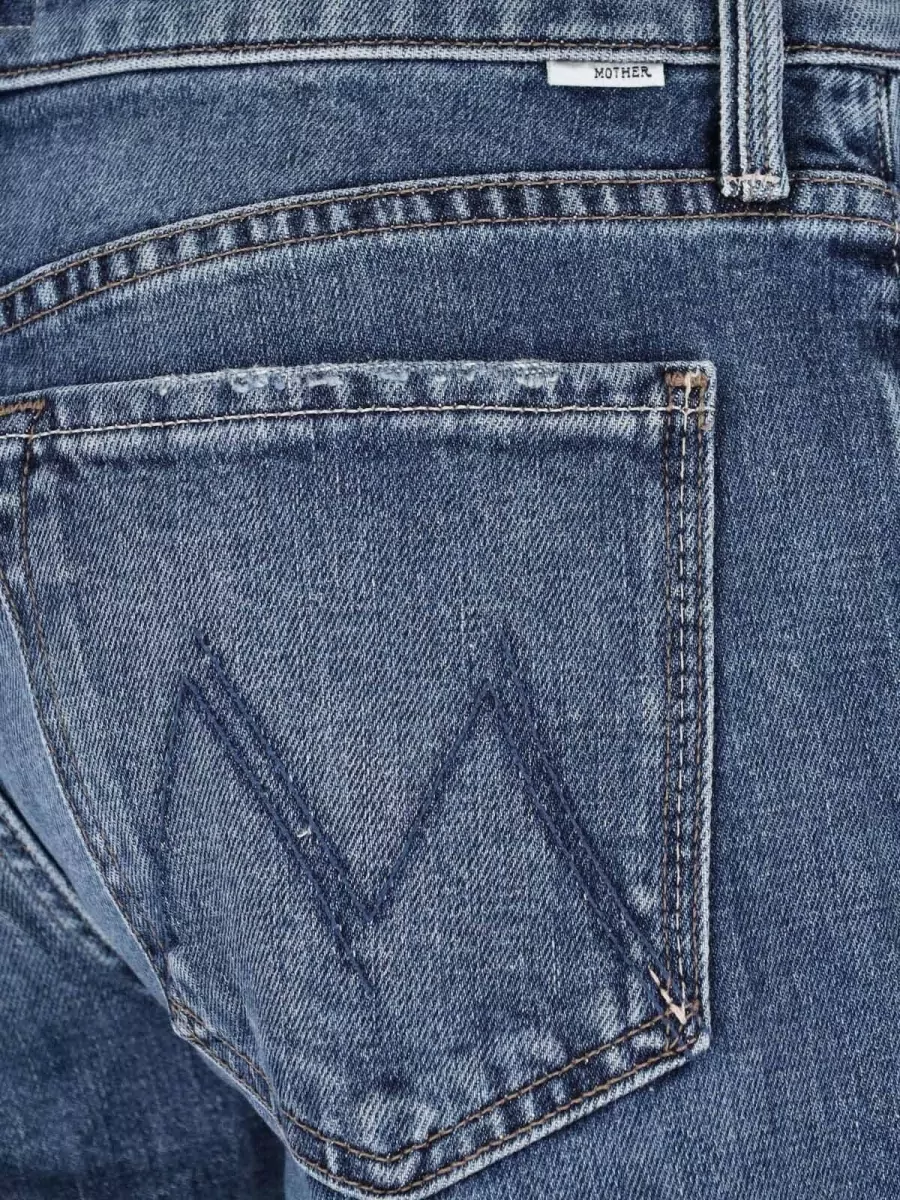 Mother Straight Leg Trousers Belt Loops Pockets