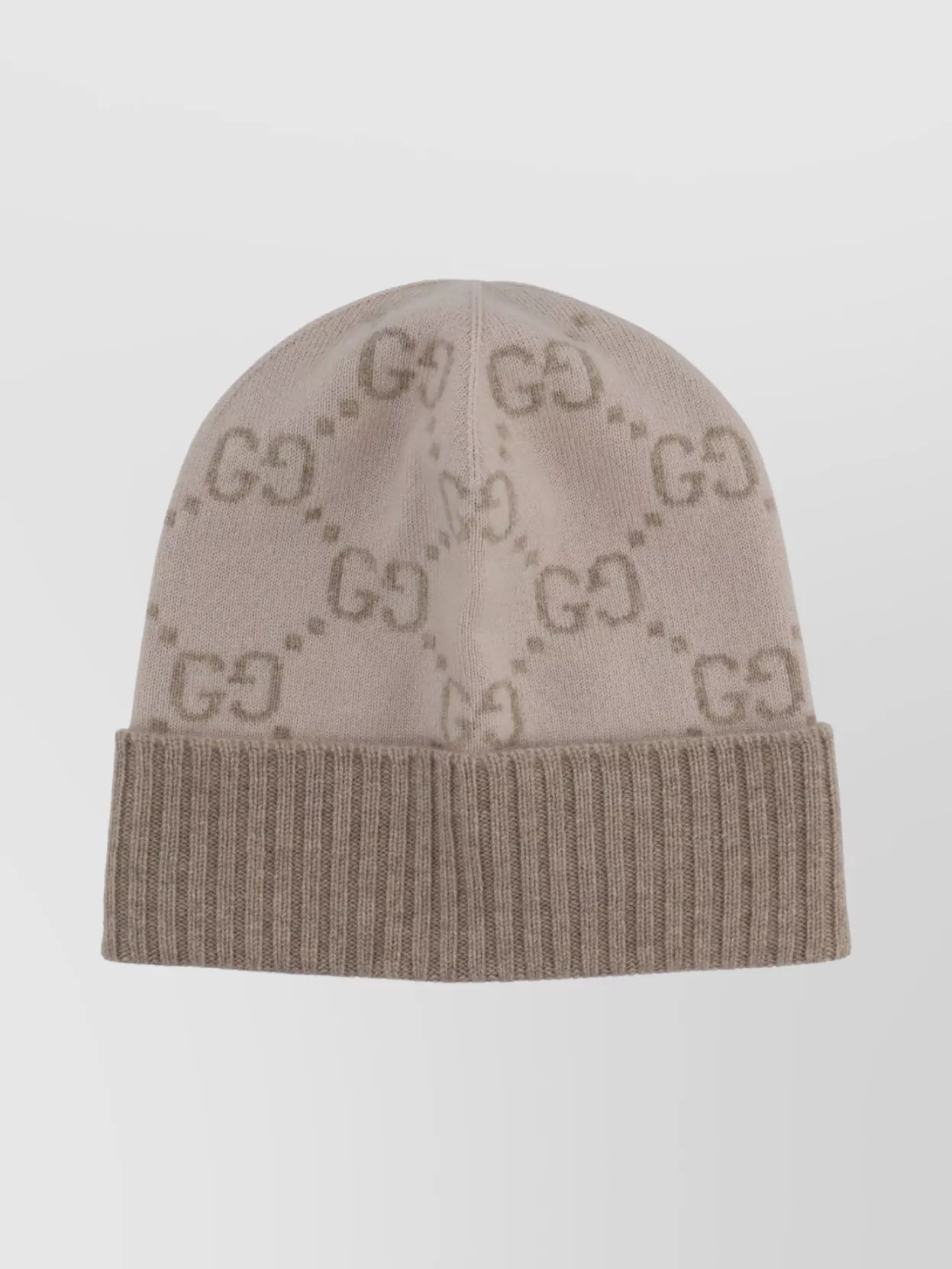 Gucci Jacquard Patterned Hat Turn-up Brim In Brown