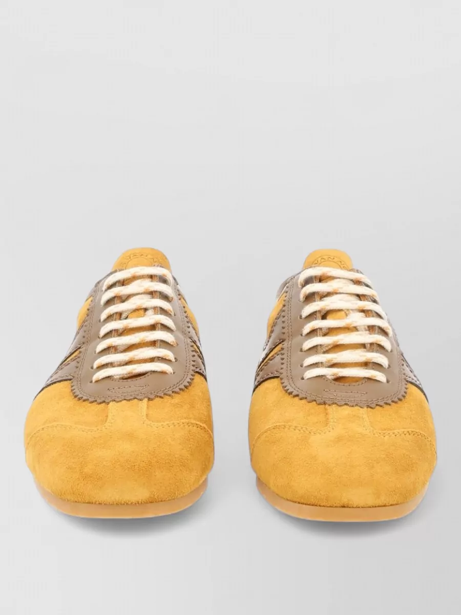 Dries Van Noten leather lace-up sneakers