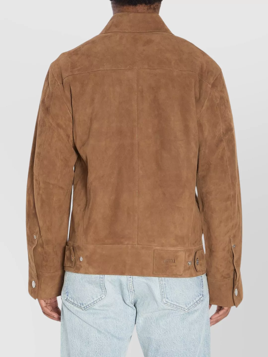 Ami Paris Classic Suede Jacket With Pockets