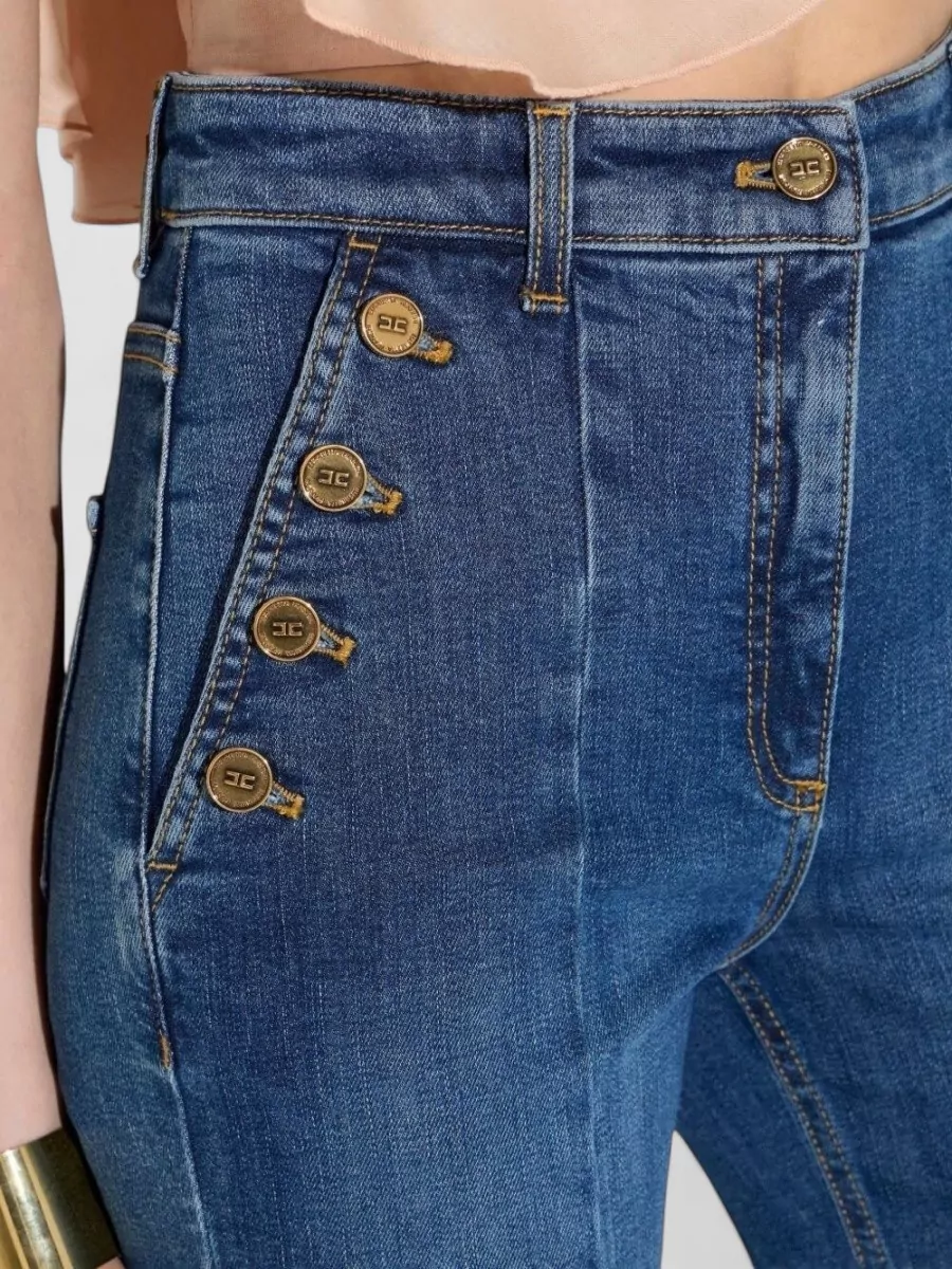 Elisabetta Franchi Flared Denim Jeans