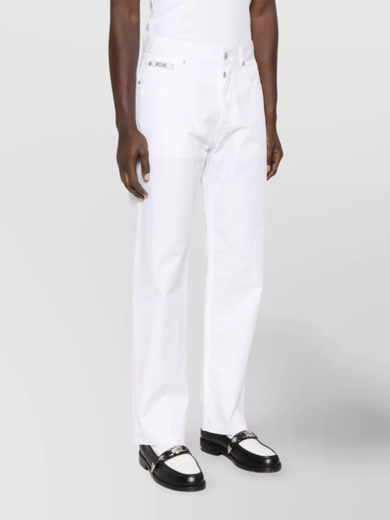 Moschino Straight Trousers With Belt Loops And Pockets