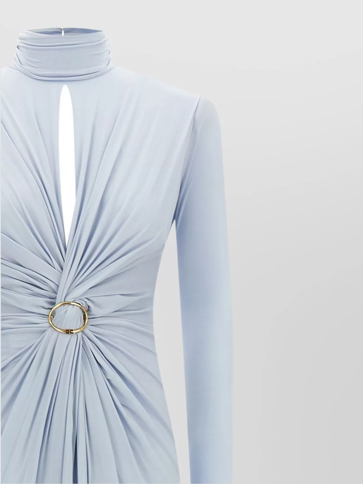Elisabetta Franchi 'Front Ring Detail' High Neckline Dress