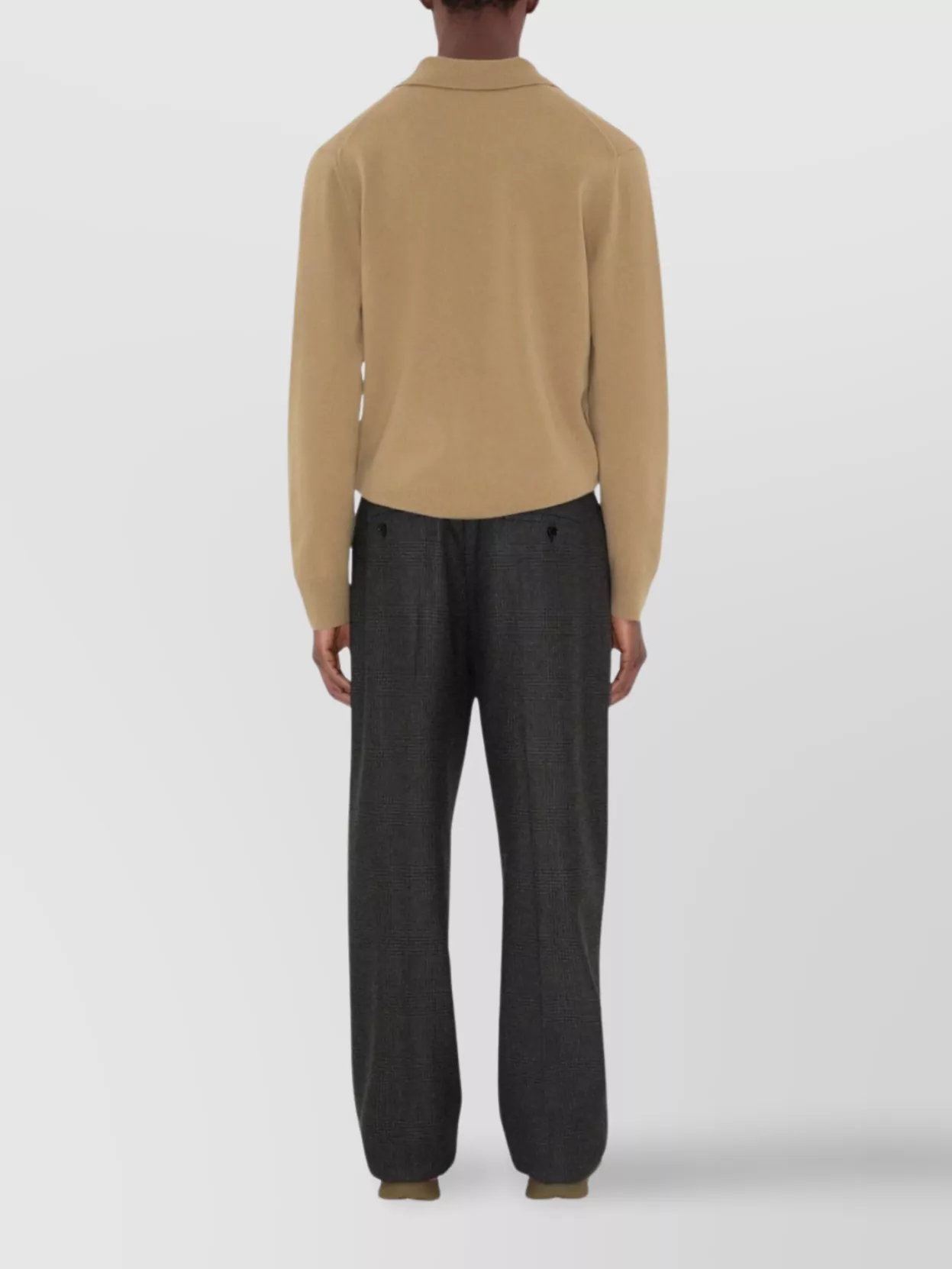 Burberry Long-Sleeved Cashmere Blend Polo Shirt