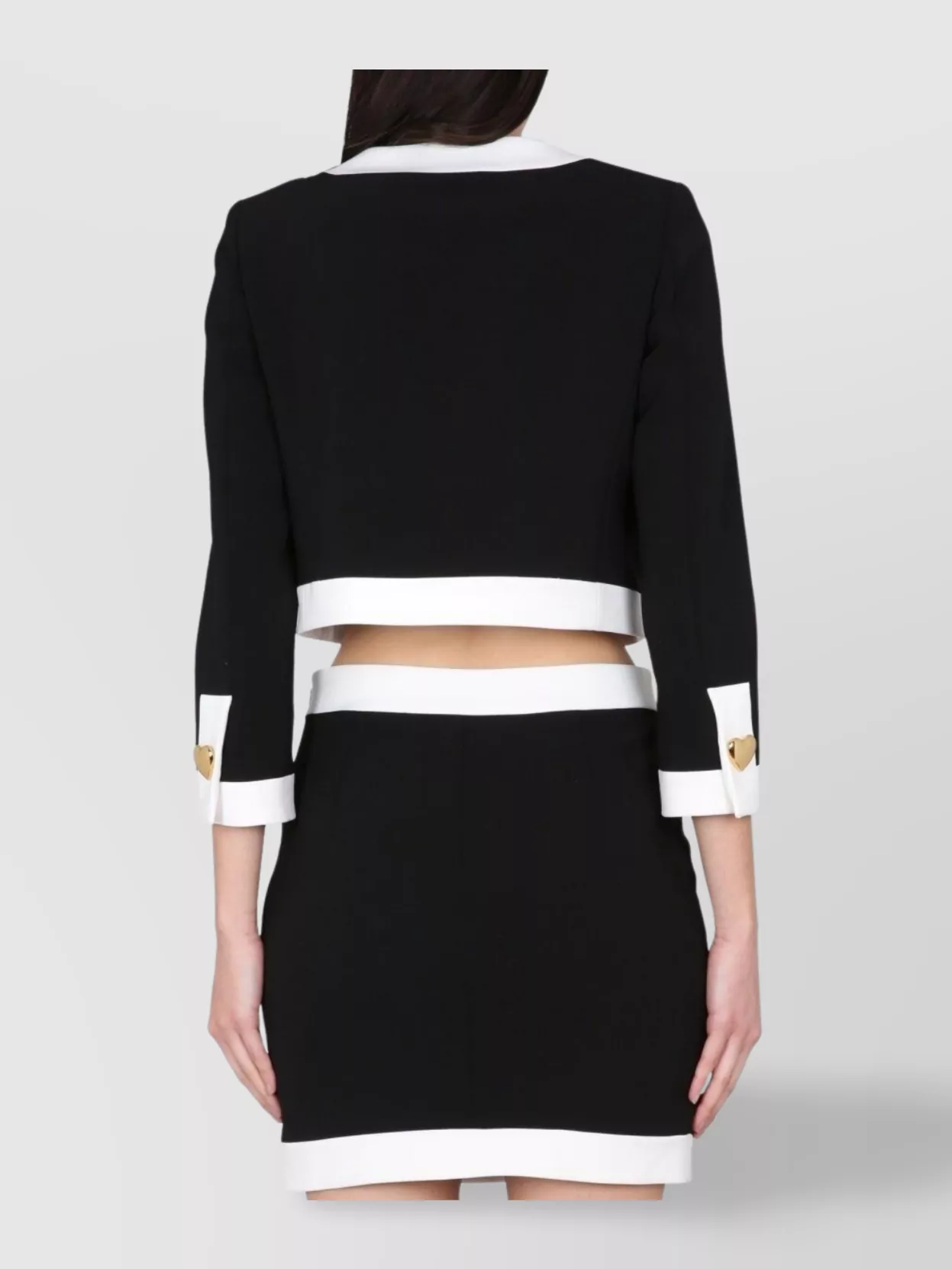 Moschino Cropped Jacket Heart Buttons
