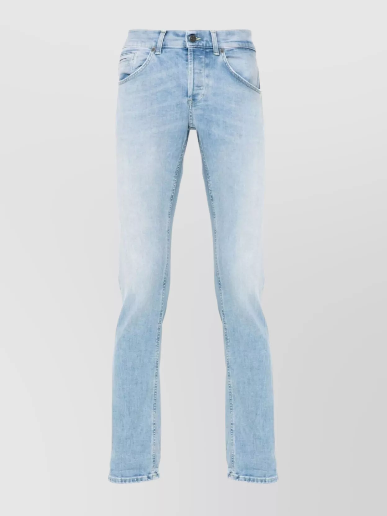 Dondup George Belt Loops Five-pocket Trousers In Blue
