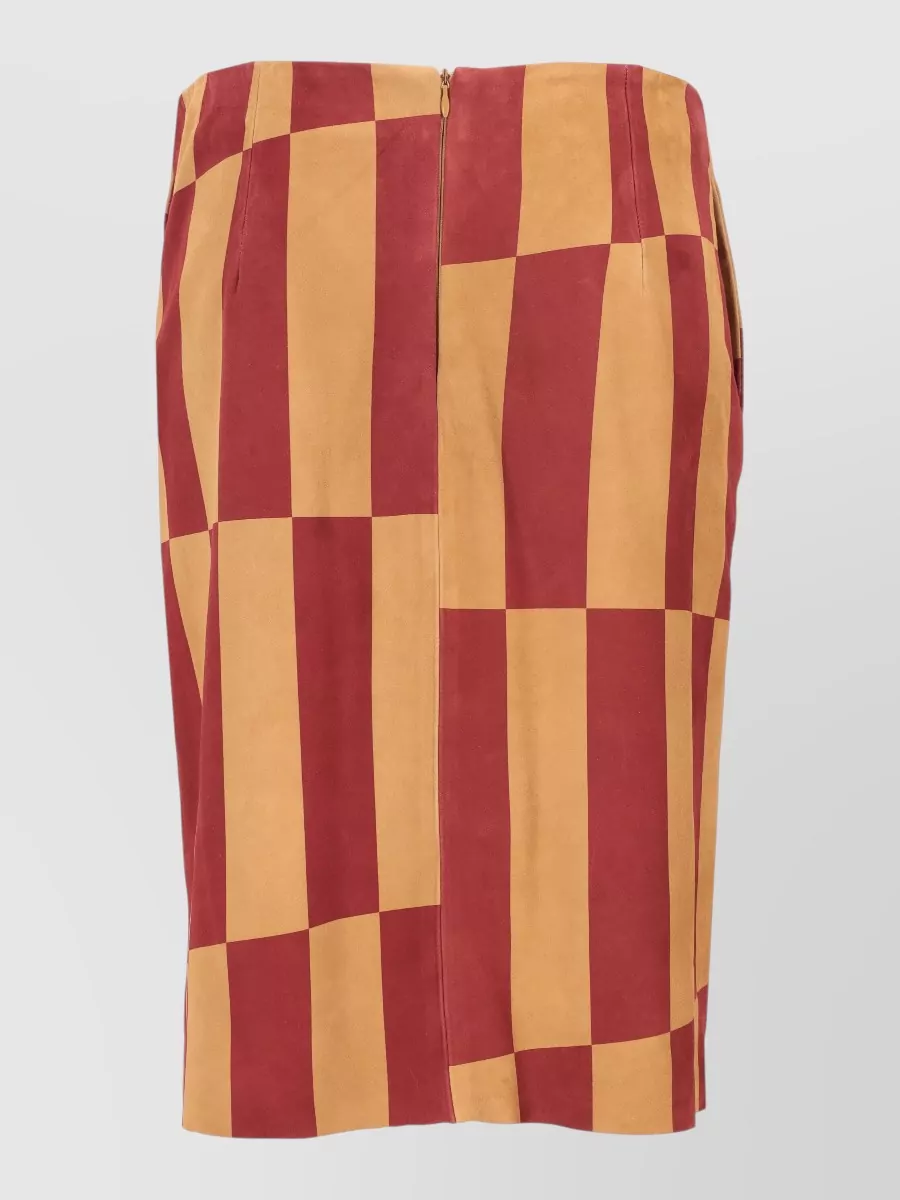 La Rose Leather Pencil Skirt