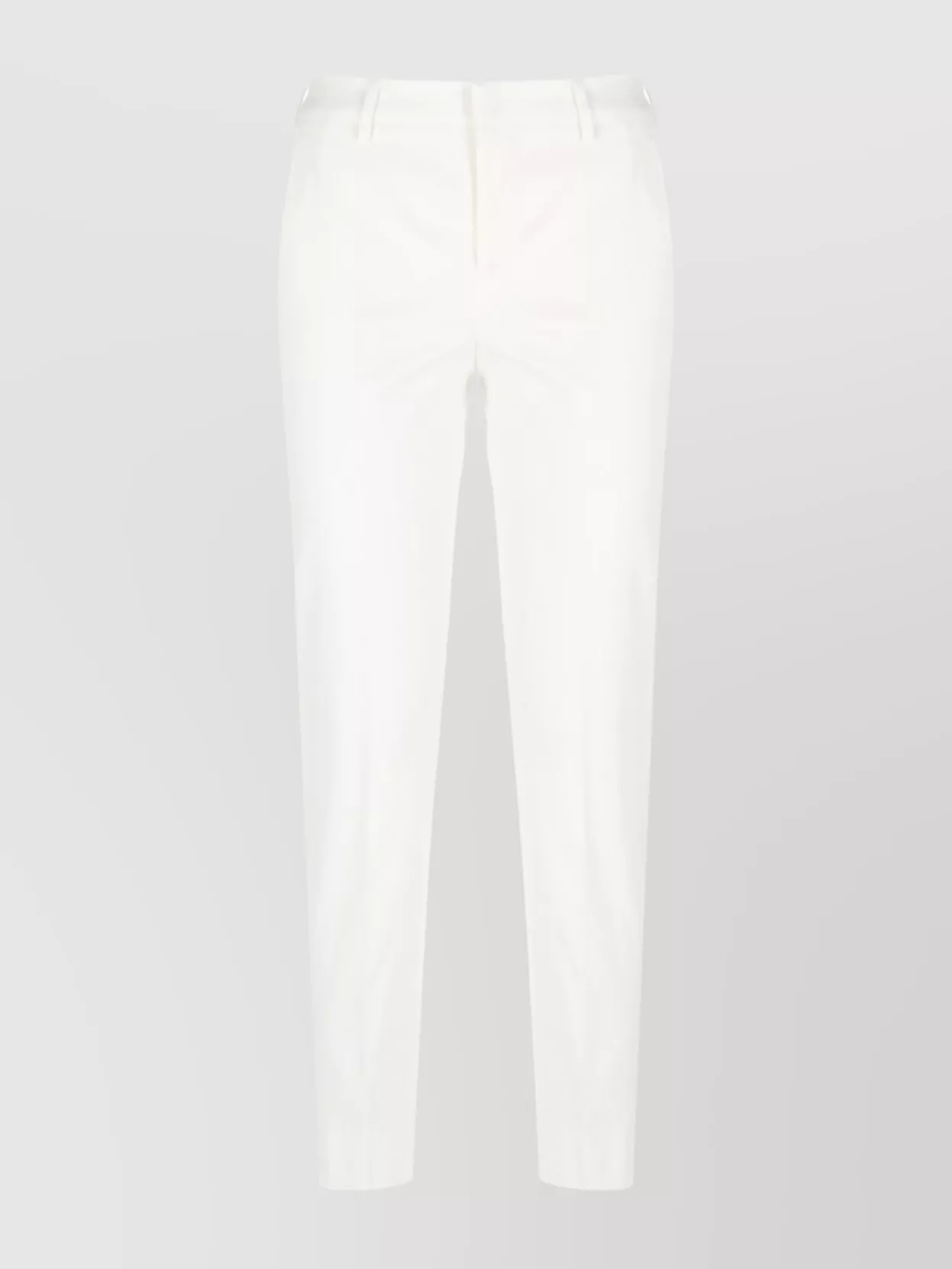 Pt Torino Cotton Trousers With Rear And Side Pockets In White