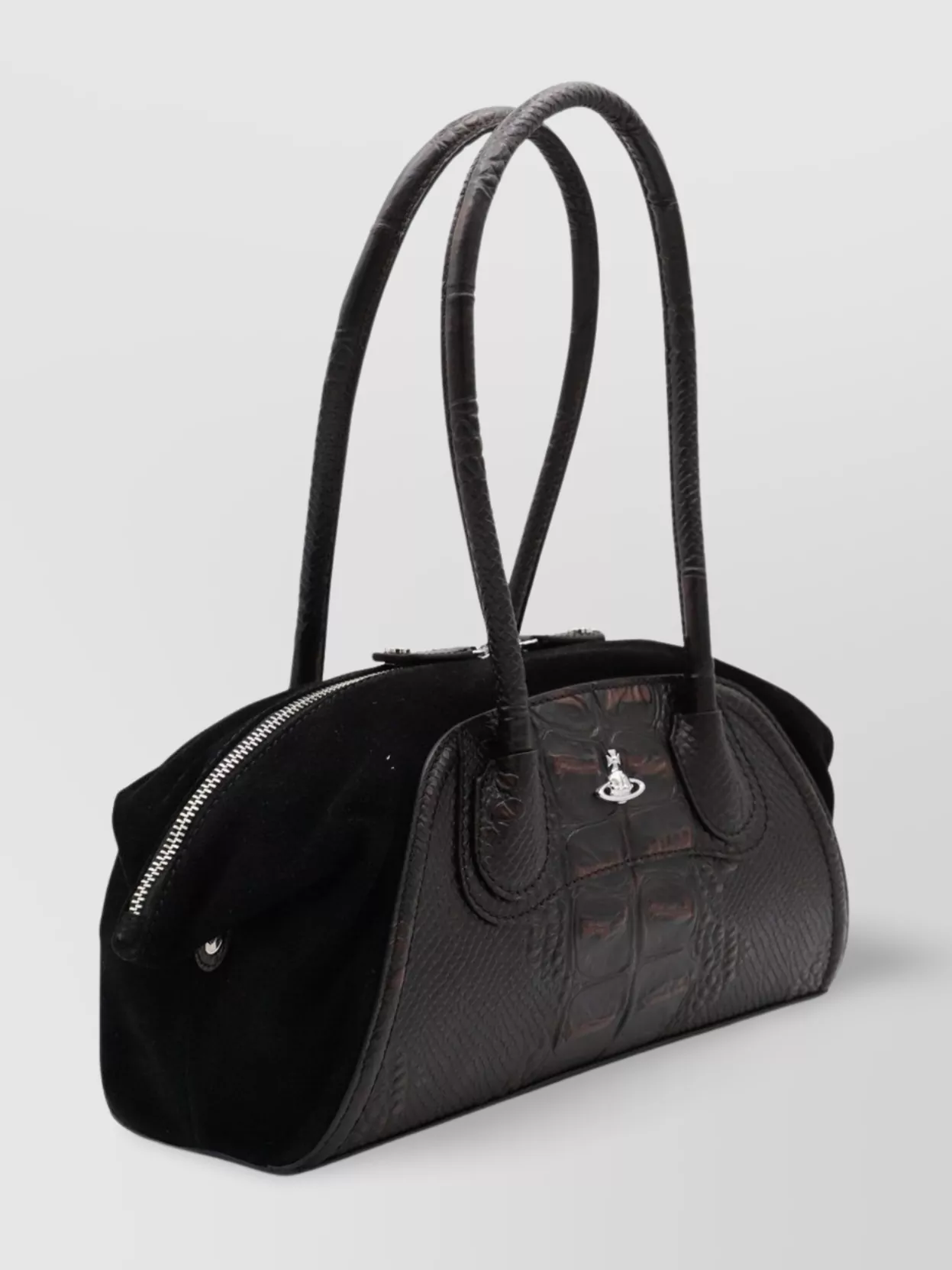 Vivienne Westwood Crocodile Texture Double Handles Shoulder Bag