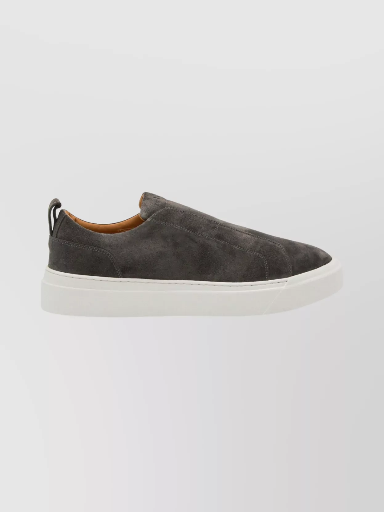 Kiton Suede Low Top Sneakers With Pull Tab