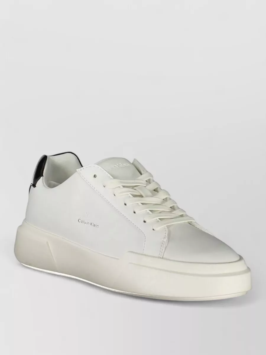 Calvin Klein leather lace-up sneakers