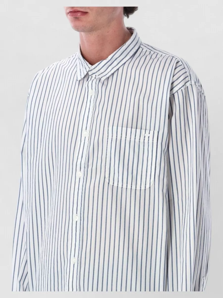 Vans Striped Relaxed-Fit Long-Sleeve Shirt