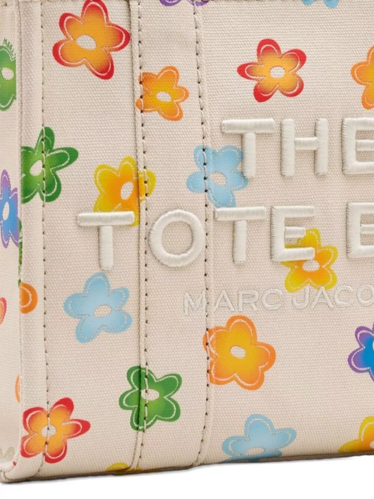 Marc Jacobs Floral Pattern Tote Bag With Detachable Strap