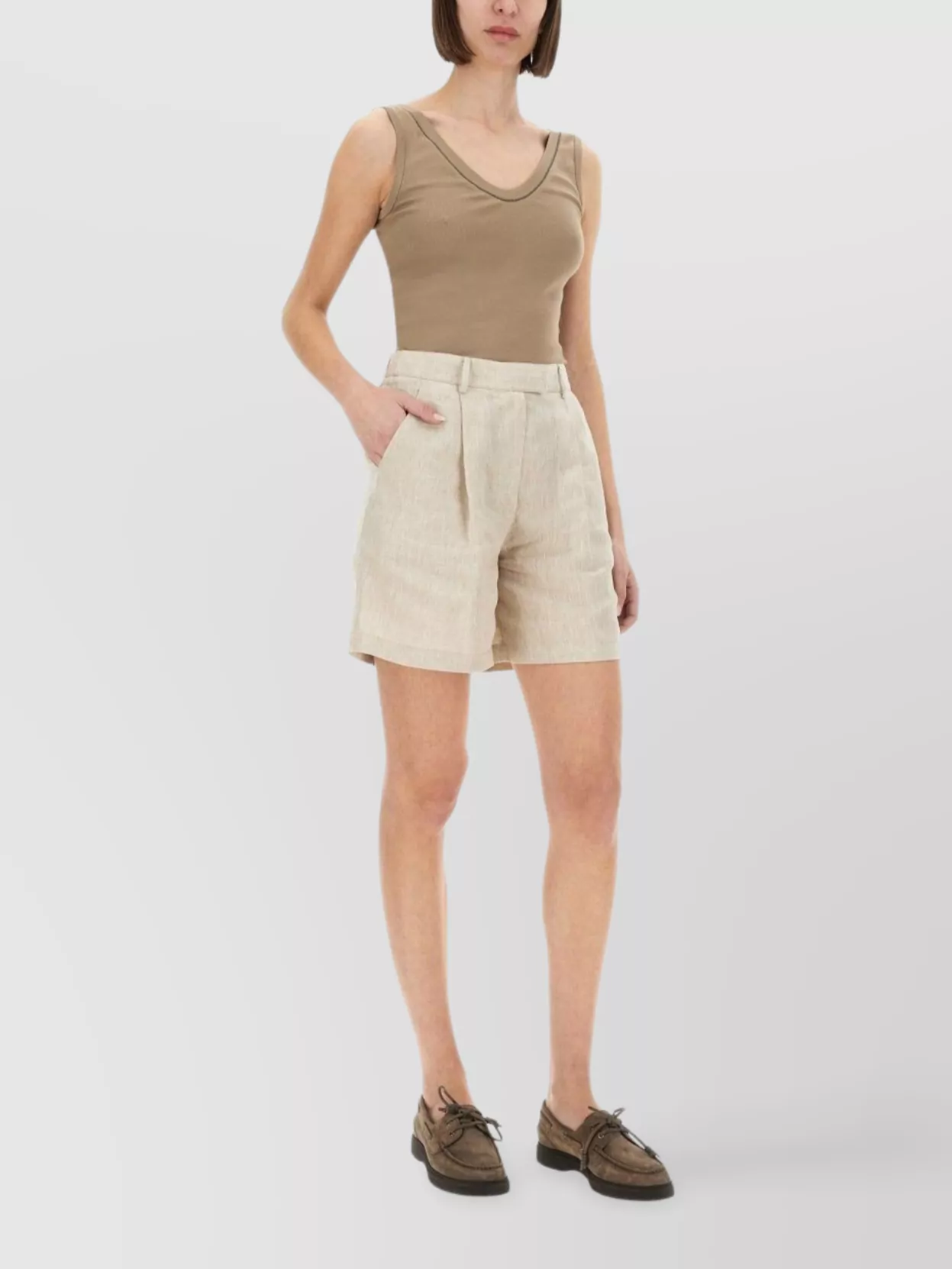 Brunello Cucinelli Ribbed Cotton Tank Top