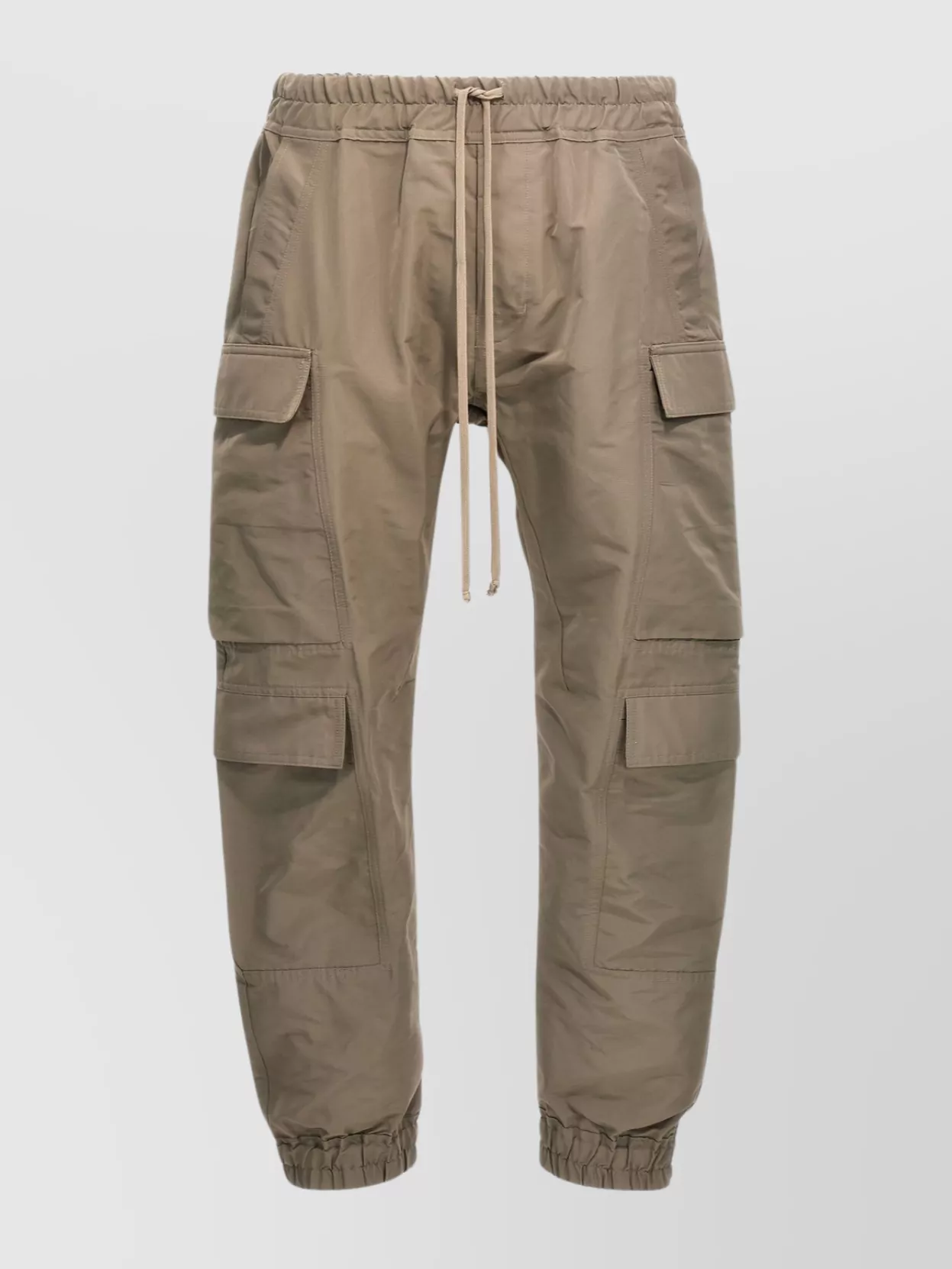 Shop Rick Owens Cargo Trousers With Elastic Waistband And Cuffs