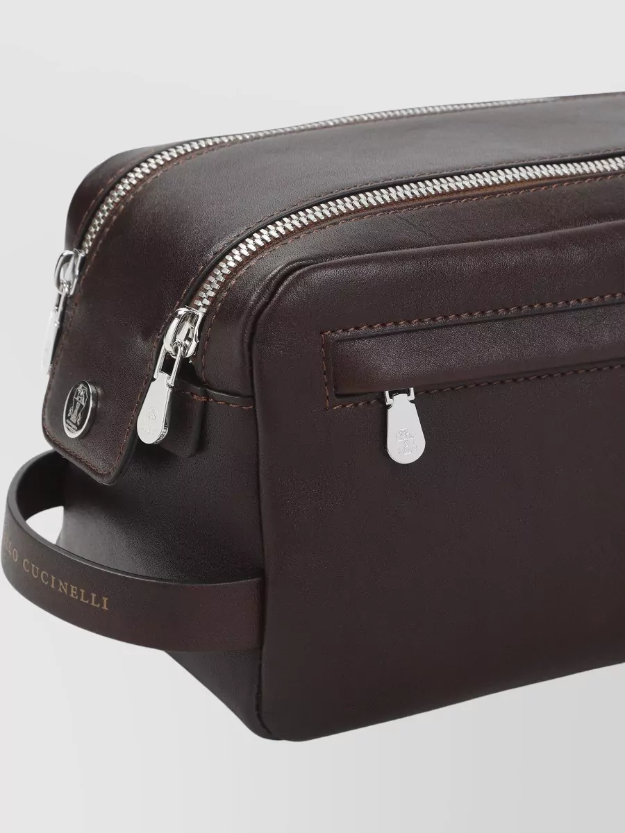 Brunello Cucinelli Leather Toiletry Bag