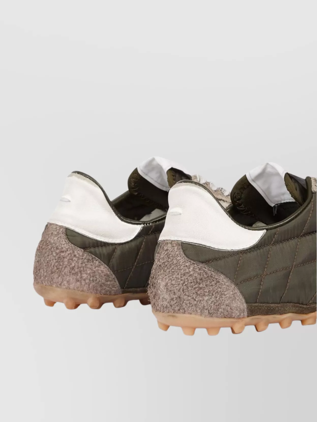 Maison Margiela Low-Top Leather Sneakers With Quilted Panels