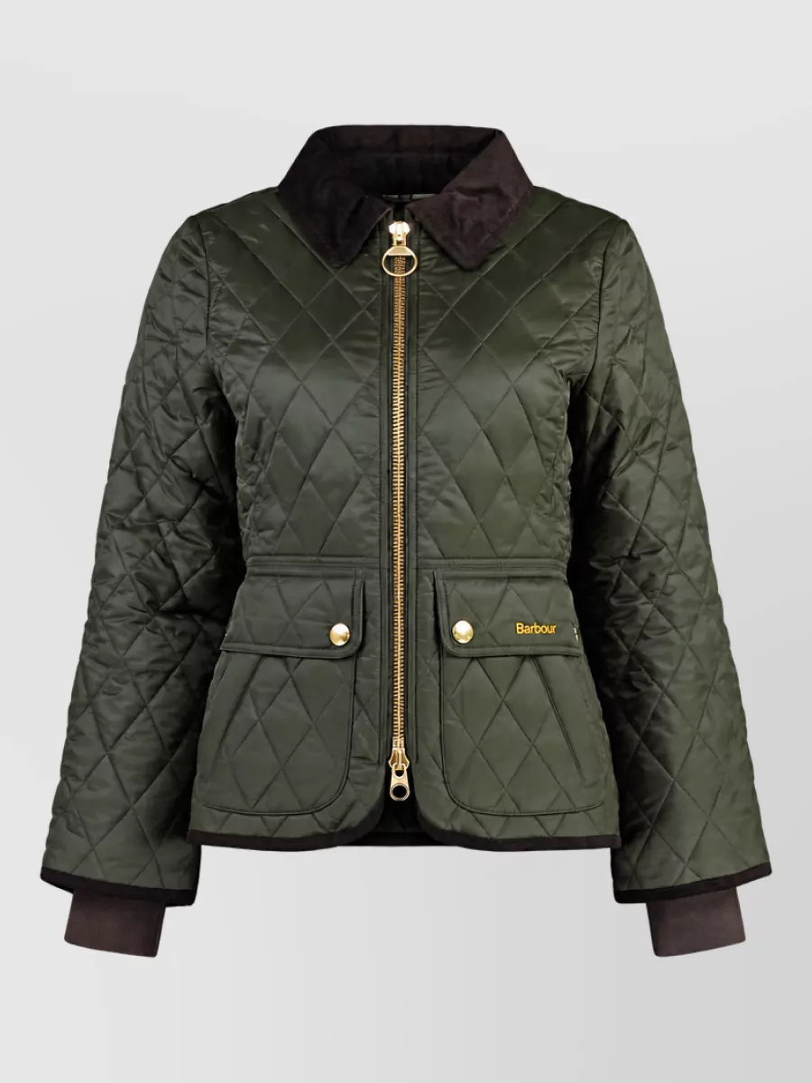 Barbour Quilted single breasted coat