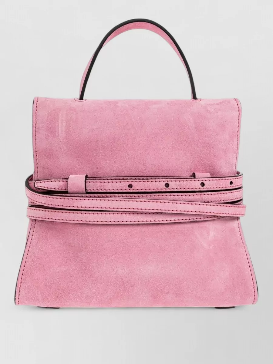 Moschino Suede Leather Clutch Bag