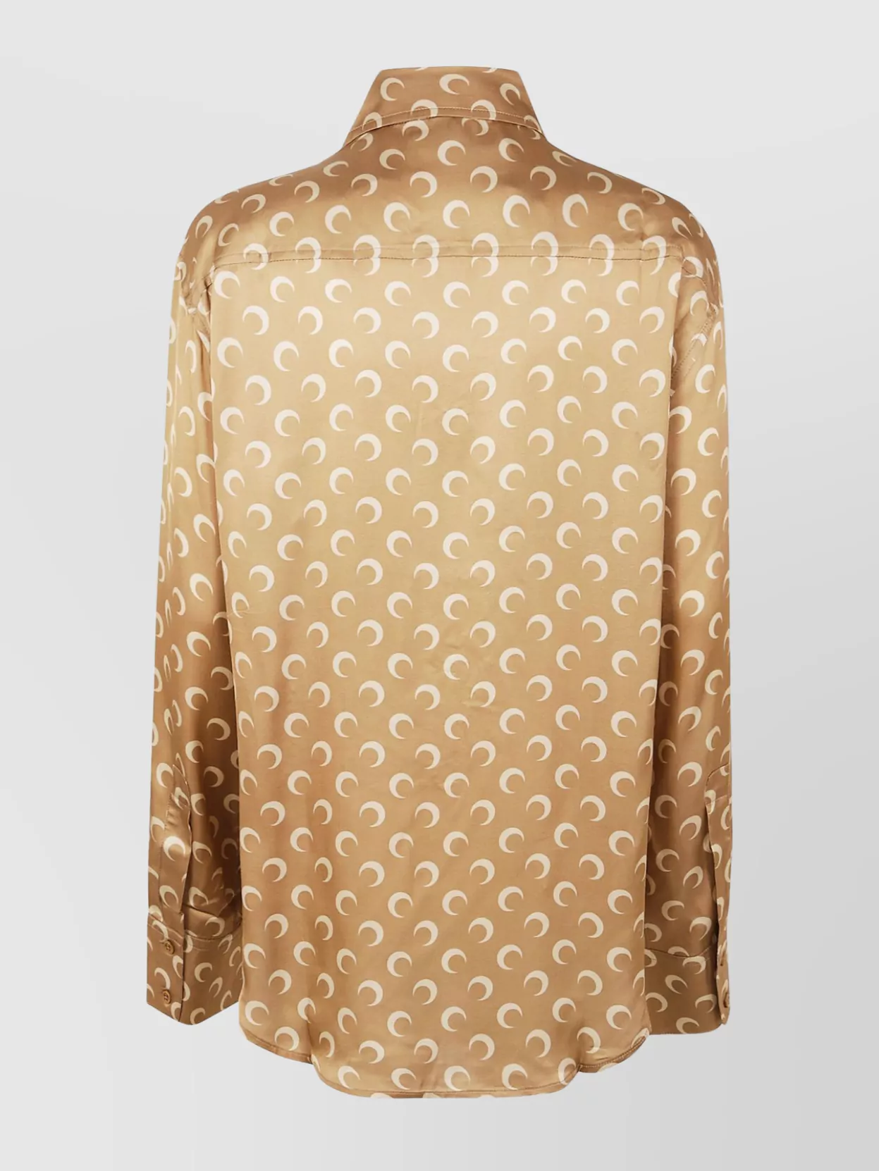 Marine Serre Satin Shirt With Moon Print Buttons