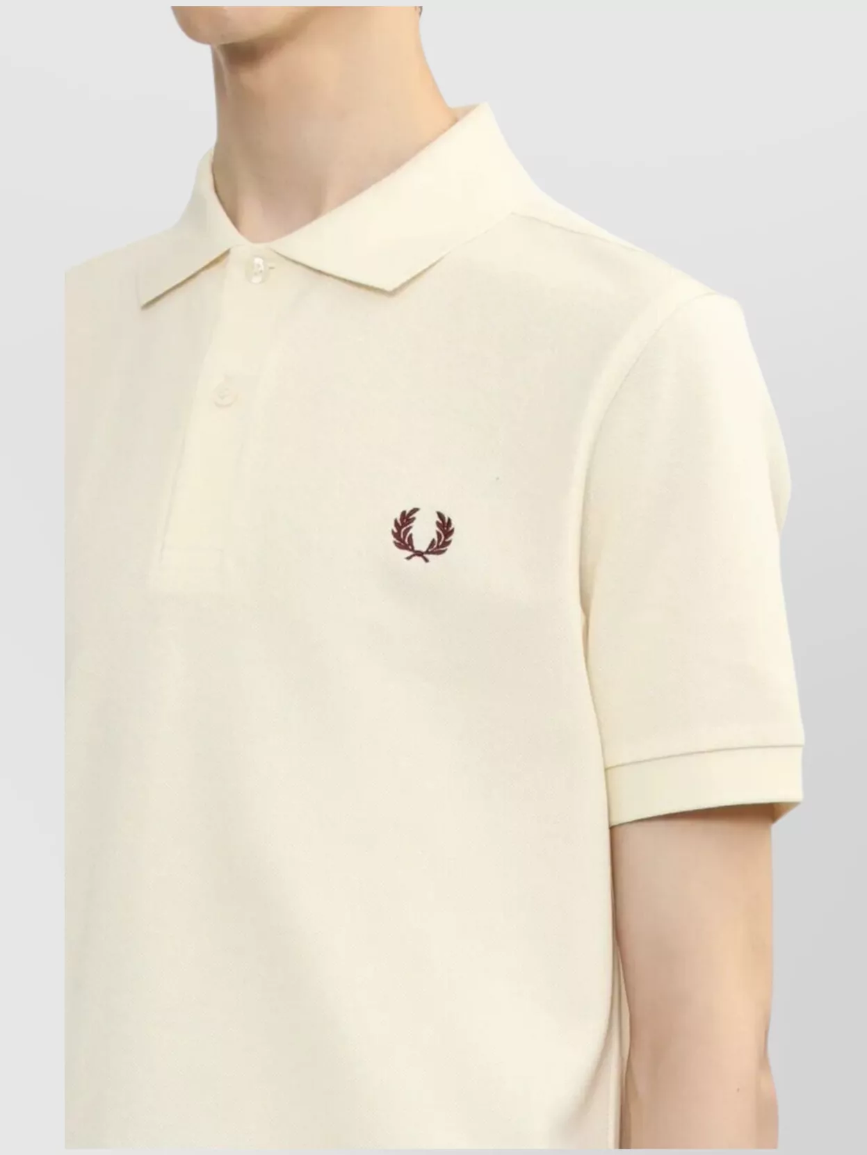 Fred Perry Polo Shirt With Short Sleeves And Ribbed Cuffs