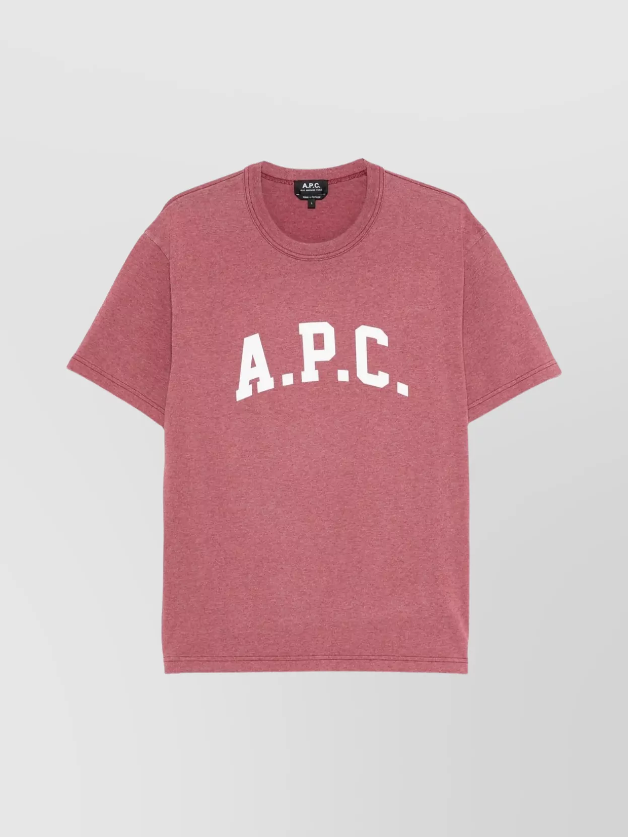 Apc Crew Neck Short Sleeve T-shirt With Straight Hem In Pink