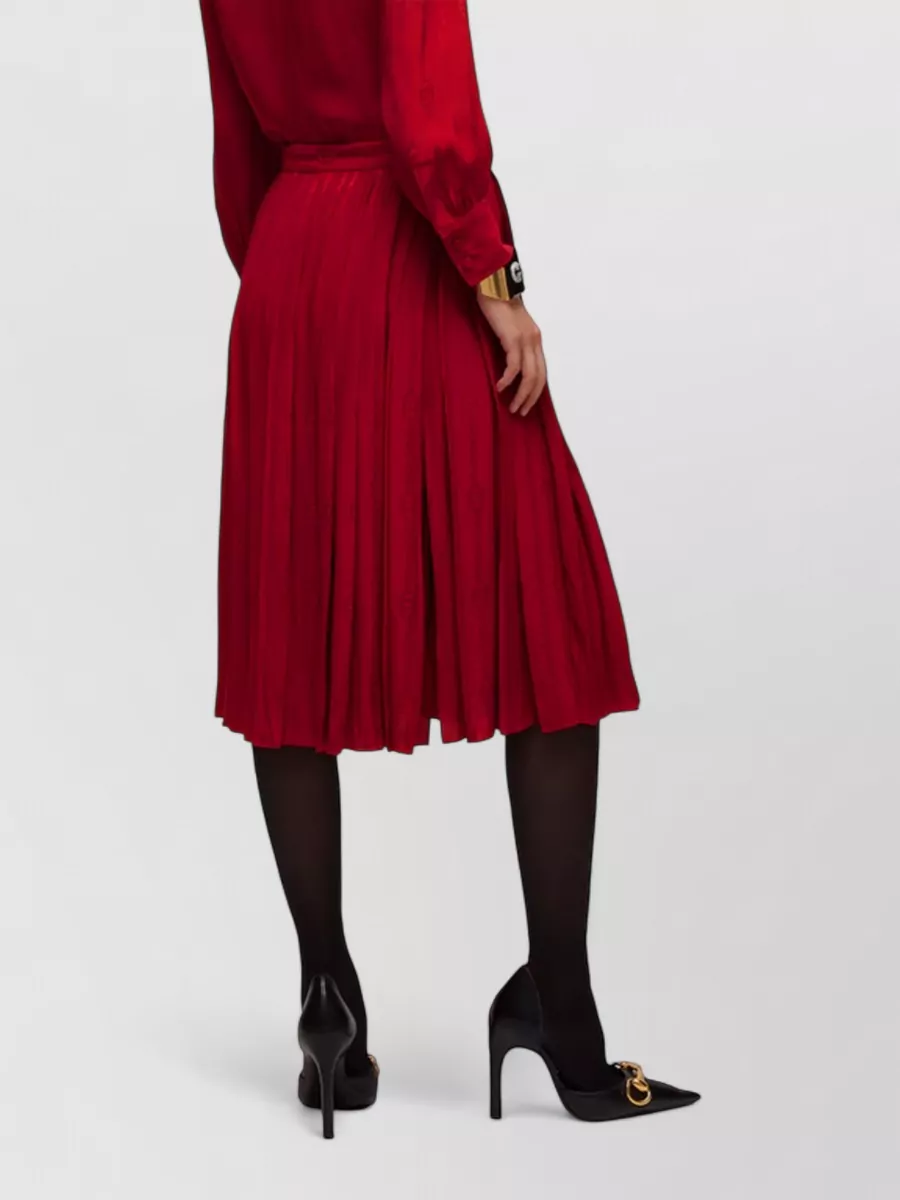 Gucci Silk Pleated Midi Skirt