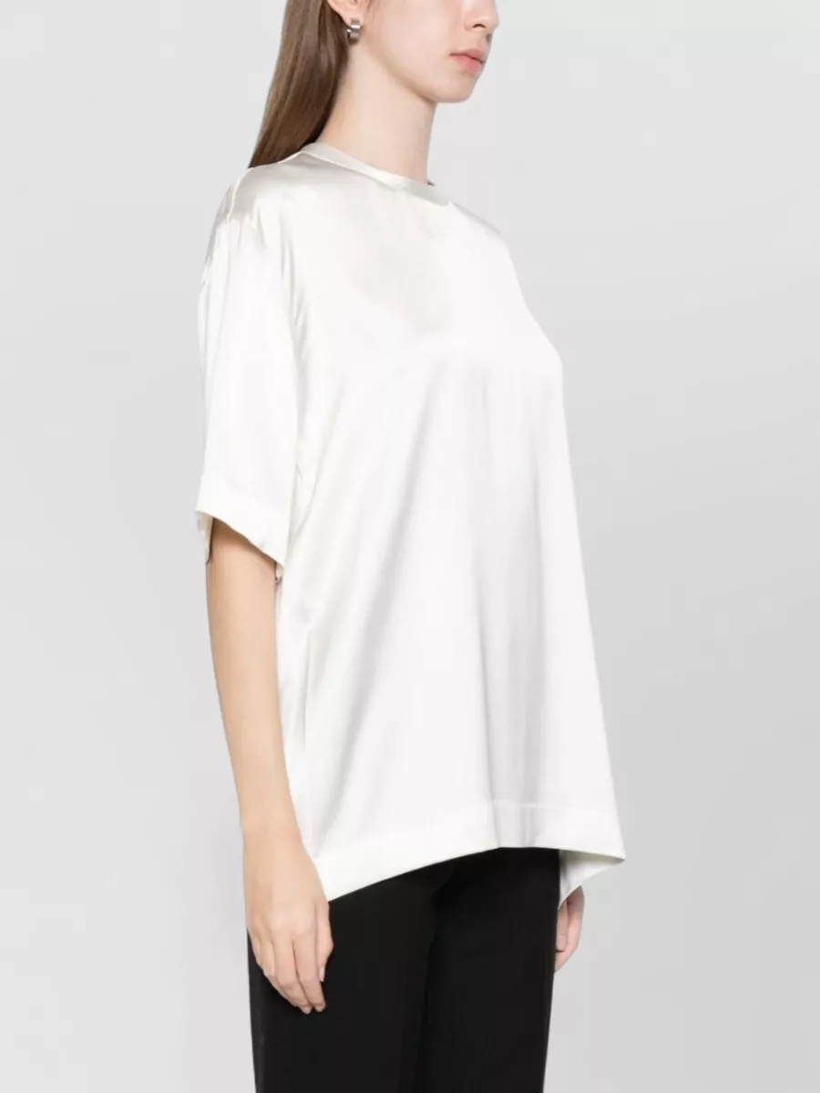 Totême Soft Satin Short Sleeve Top