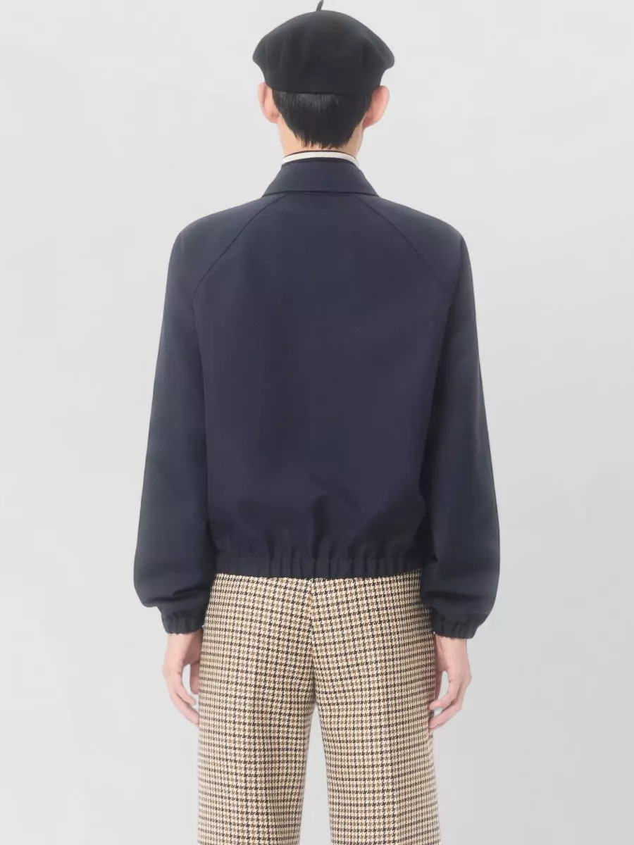 Valentino Garavani Nylon Bomber Jacket Vgold Logo Detail