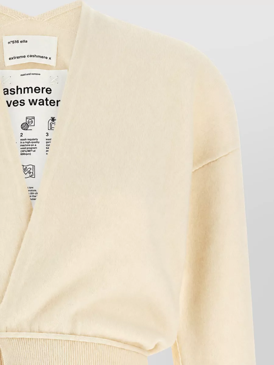Extreme Cashmere Cashmere Ribbed V-Neck Cardigan