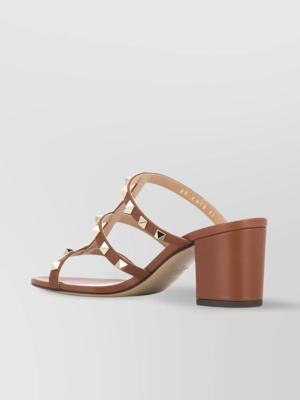 Valentino Garavani Studded Leather Block Heel Sandals