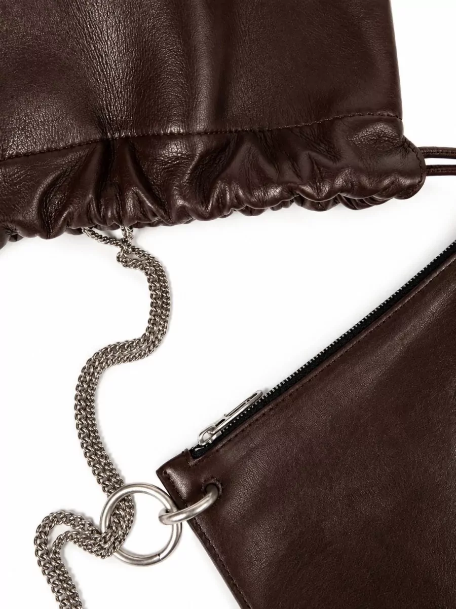 Ann Demeulemeester Leather Chain Bucket Bag