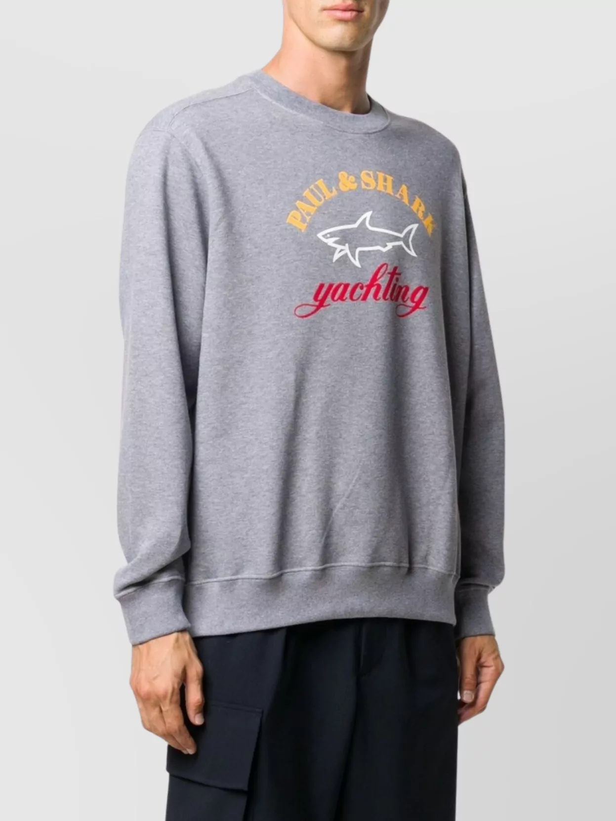 Paul & Shark Cotton Crew Neck Sweatshirt With Logo Print